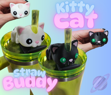 Load image into Gallery viewer, KITTY CAT-3D PRINTED STRAW BUDDY