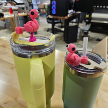 Load image into Gallery viewer, PINK FLAMINGO-3D PRINTED STRAW BUDDY