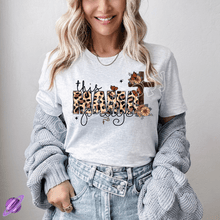 Load image into Gallery viewer, THIS MAMA PRAYS LEOPARD TEE