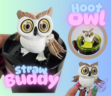 Load image into Gallery viewer, HOOT OWL-3D PRINTED STRAW BUDDY