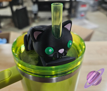 Load image into Gallery viewer, KITTY CAT-3D PRINTED STRAW BUDDY