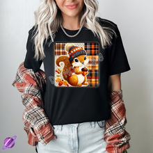 Load image into Gallery viewer, EMBROID FALL SQUIRREL TEE
