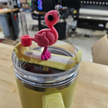 Load image into Gallery viewer, PINK FLAMINGO-3D PRINTED STRAW BUDDY
