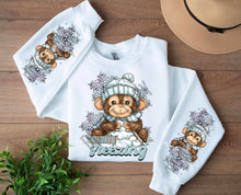 Load image into Gallery viewer, ALWAYS FREEZIN MONKEY SWEATSHIRT W/ SLEEVE PRINT

