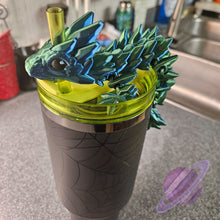 Load image into Gallery viewer, GEMSTONE DRAGON-3D PRINTED STRAW BUDDY
