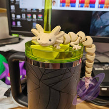 Load image into Gallery viewer, Axolotl- 3D PRINTED STRAW BUDDY
