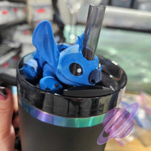 Load image into Gallery viewer, BLUE ALIEN-3D PRINTED STRAW BUDDY
