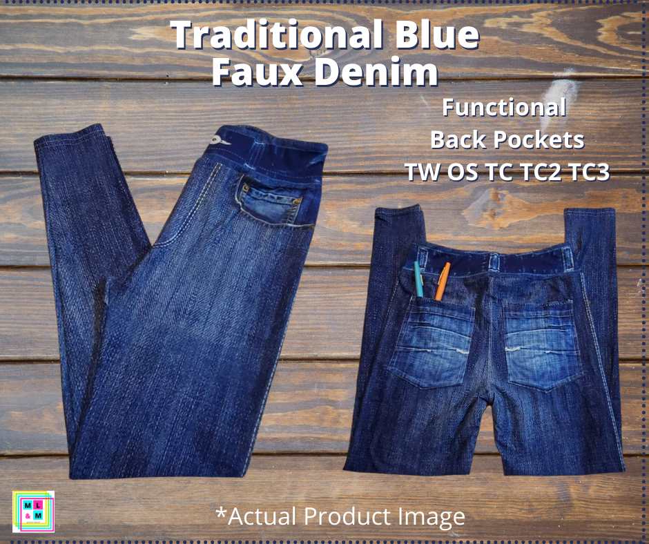 Faux Denim Full Length