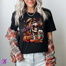 Load image into Gallery viewer, FALL PUMPKIN SKELE TEE
