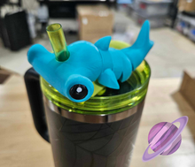 Load image into Gallery viewer, HAMMERHEAD SHARK-3D PRINTED STRAW BUDDY
