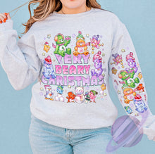 Load image into Gallery viewer, XMAS IN JULY-BEARY CHRISTMAS- CREWNECK SWEATSHIRT W/ SLEEVE PRINT
