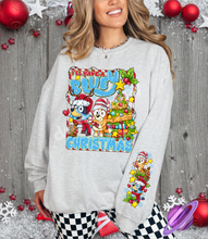 Load image into Gallery viewer, BLU XMAS SWEATSHIRT W/ SLEEVE PRINT
