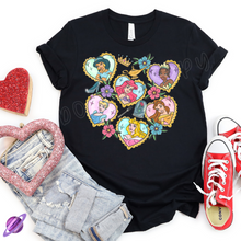 Load image into Gallery viewer, PRINCESS HEARTS - VALENTINE RUN 2-UNISEX TEE
