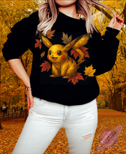 Load image into Gallery viewer, FALLING LEAVES-ELECTRIC FALL-CREWNECK SWEATSHIRT
