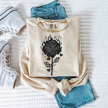 Load image into Gallery viewer, CHECKER ROSE SWEATSHIRT
