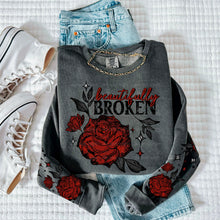 Load image into Gallery viewer, BEAUTIFULLY BROKEN ROSE SWEATSHIRT W/ SLEEVE PRINT
