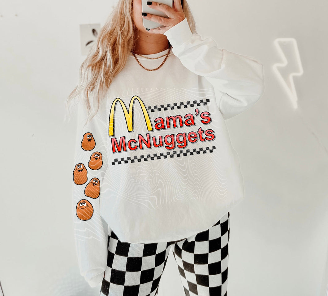 MAMA NUG- FRONT & SLEEVE DESIGN CREWNECK SWEATSHIRT