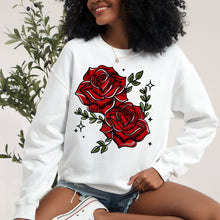 Load image into Gallery viewer, DEEP RED ROSES SWEATSHIRT
