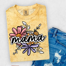 Load image into Gallery viewer, MAMA FLORAL CURSIVE TEE

