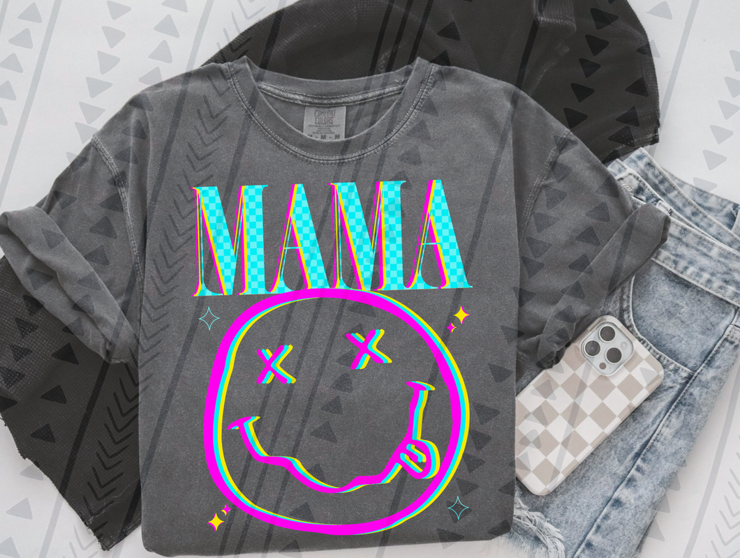 MAMA SMILEY TRIPPY TEE