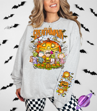 Load image into Gallery viewer, GREAT PUMPKIN FALL SWEATSHIRT W/ SLEEVE PRINT
