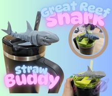 Load image into Gallery viewer, GREAT REEF SHARK-3D PRINTED STRAW BUDDY
