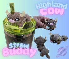 Load image into Gallery viewer, HIGHLAND COW-3D PRINTED STRAW BUDDY
