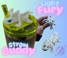 Load image into Gallery viewer, LIGHT FURY-3D PRINTED STRAW BUDDY

