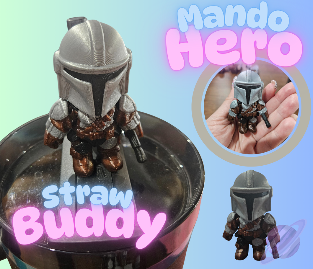 MANDO-3D PRINTED STRAW BUDDY