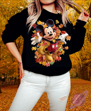 Load image into Gallery viewer, FALLING LEAVES-MOUSE LEAVES-CREWNECK SWEATSHIRT
