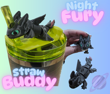 Load image into Gallery viewer, NIGHT FURY-3D PRINTED STRAW BUDDY
