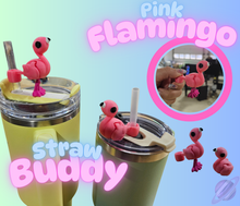 Load image into Gallery viewer, PINK FLAMINGO-3D PRINTED STRAW BUDDY
